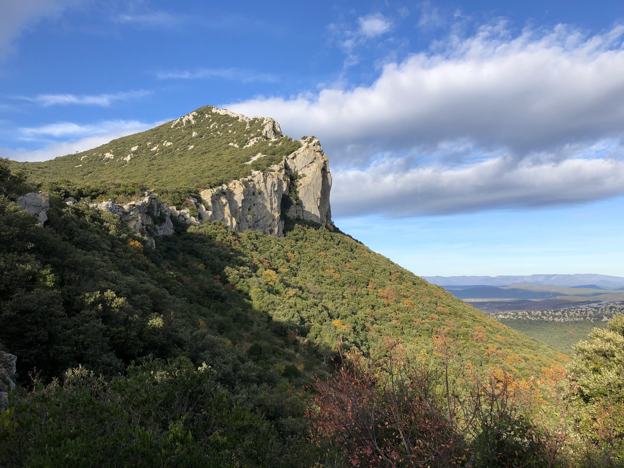 Le Pic Saint loup en randonnée, vue face nord