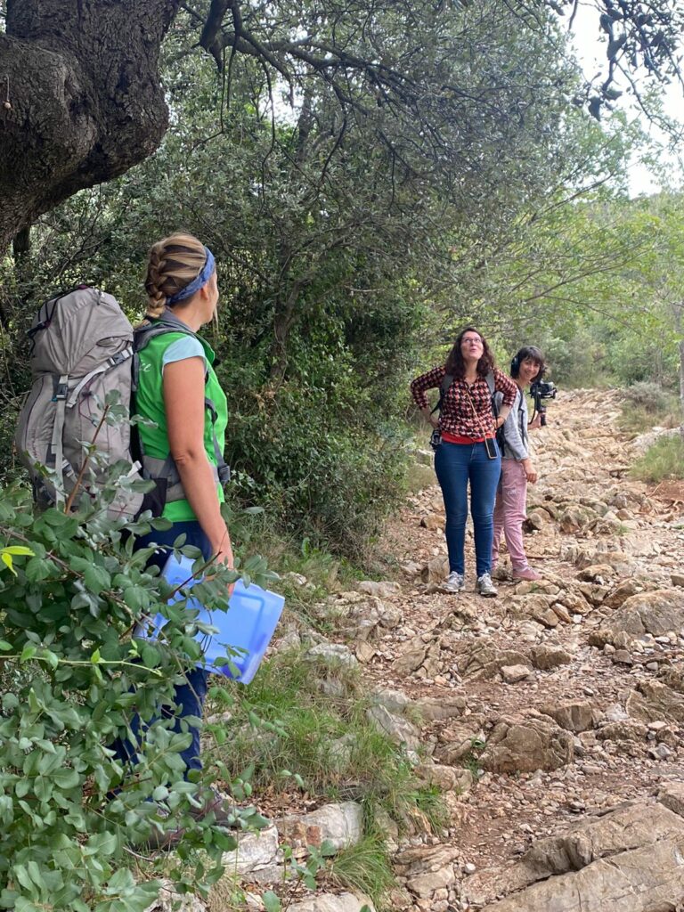 Randonnée et reportage TV au Pic Saint Loup dans la montée