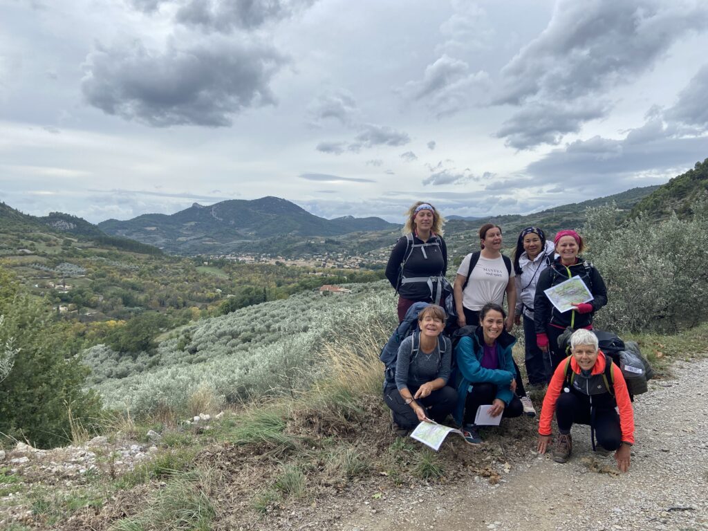 Séjour sport Drôme rand'orientation retour par les oliviers groupe