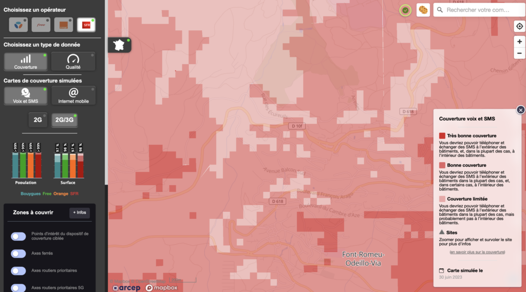 Mon réseau mobile ARCEP couverture téléphonique