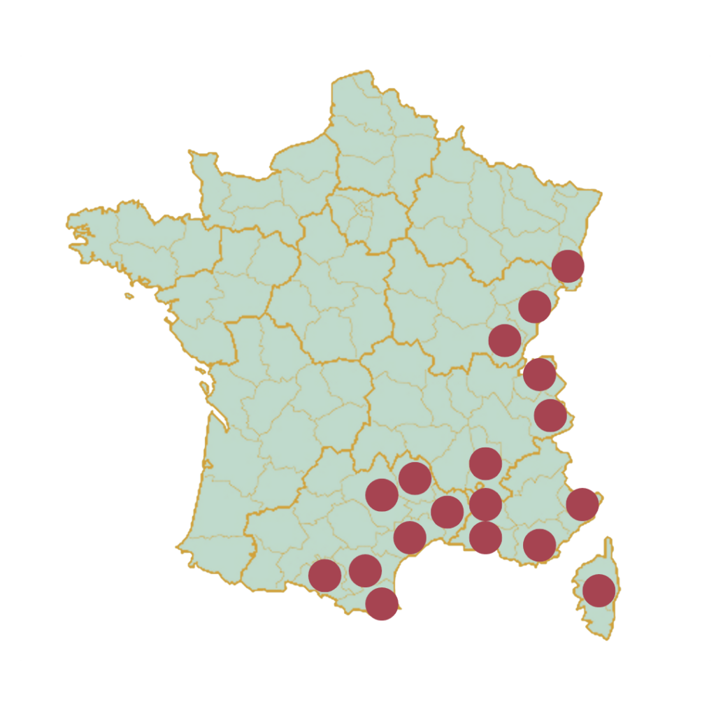 Carte France destinations avec Fanny de Parenthèse Sport Nature