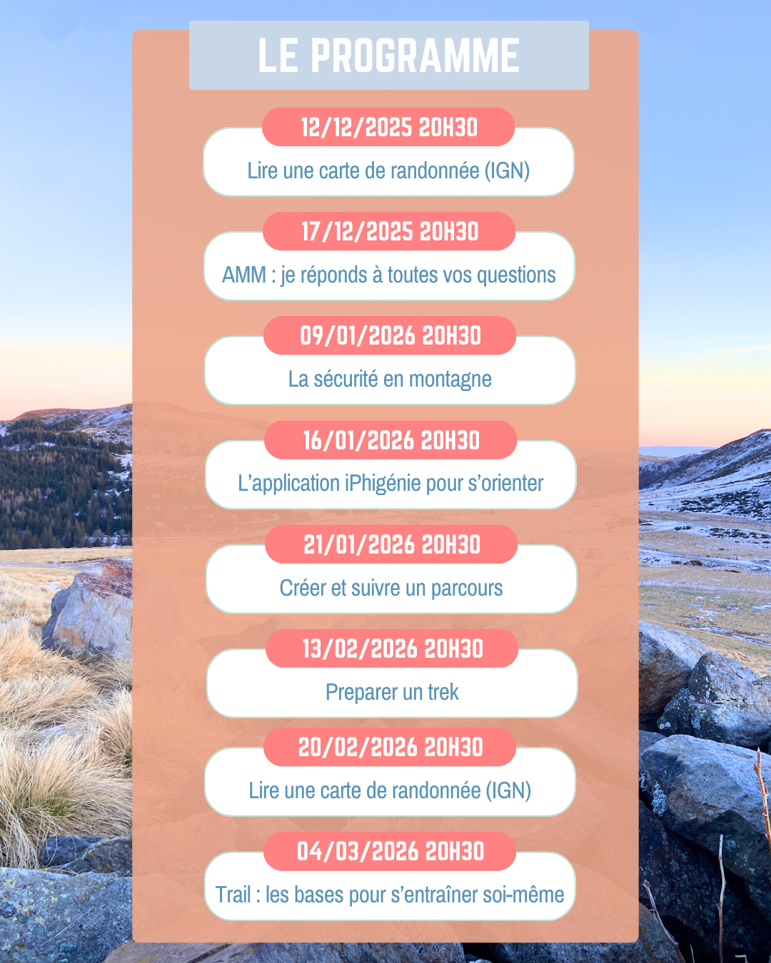 Programme masterclass 2026