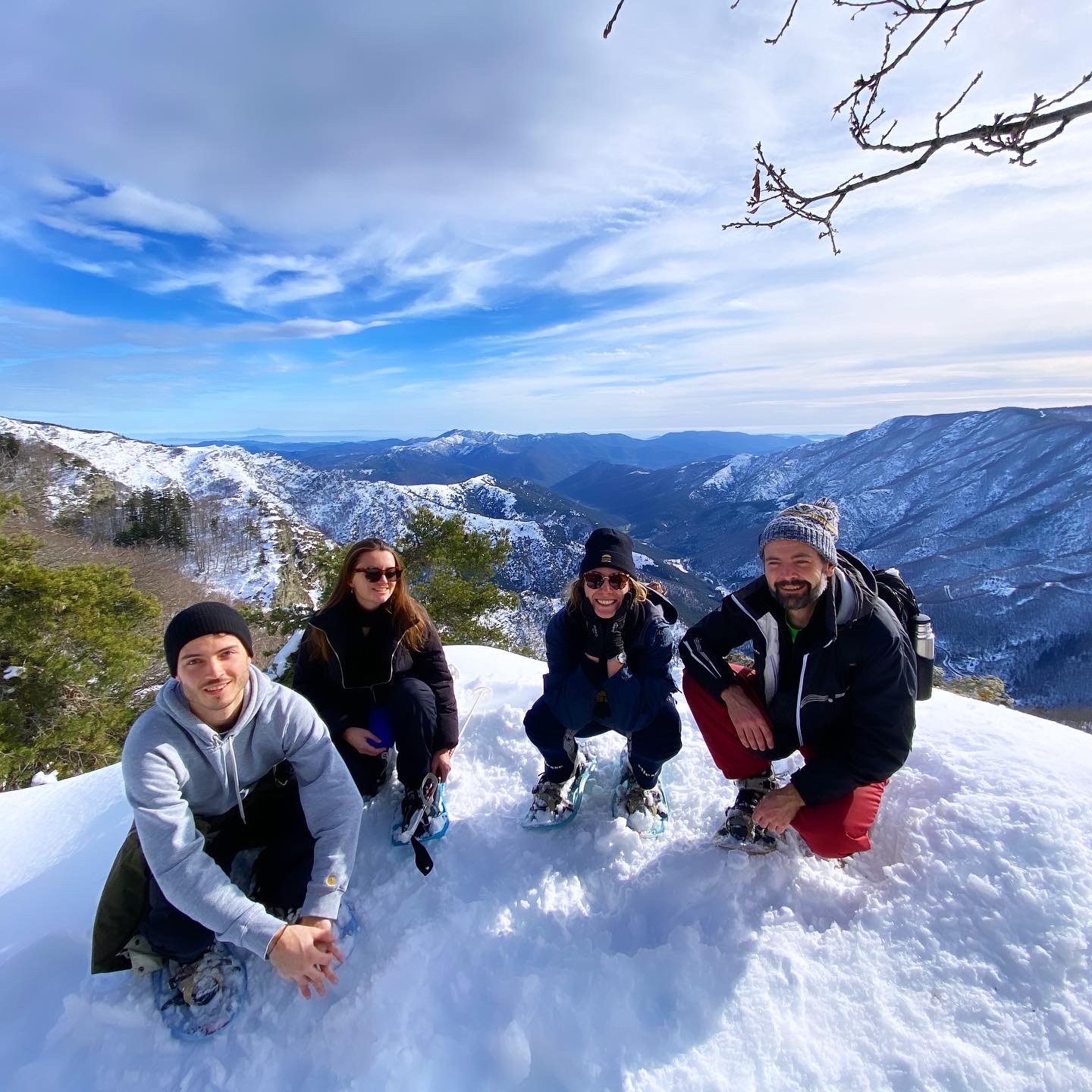 Groupe séjour Cévennes en hiver aventure