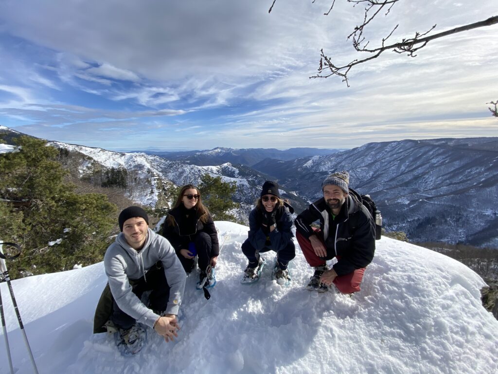 Groupe séjour Cévennes en hiver aventure